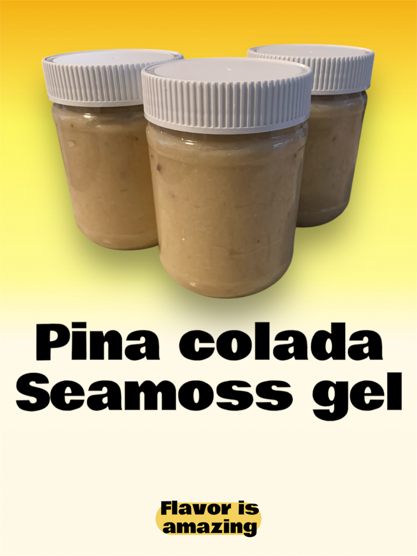 Piña colada, seamoss gel